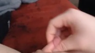 Stroking my big clit to squirting orgasm
