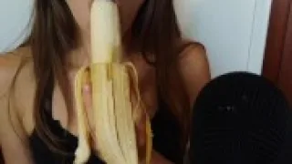 Banana blowjob ASMR food fetish
