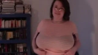 Huge boob tit drop sheer shirt