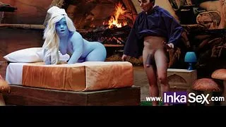 INKA SEX  - PARODY LOS PITUFOS XXX - Garchamel se folla por el ano a Putifina enana culona caliente
