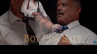 BoyForSale - Master Scott and Master Aries spit roast Boy James Blond