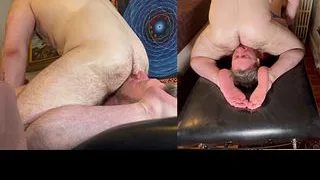 You said you wanted a massage, but what you're getting is a face full of ass!