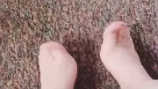 Taking off my shoes after a long day at work