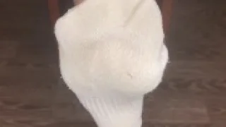 Student girl after gym show dirty white socks and stinky foot fetish bdsm