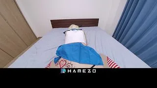 Japanese blonde in a rabbit costume Akari Amamiya gets fucked hard in VR