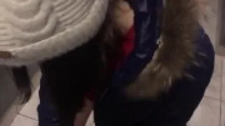 Married neighbor seduced in an elevator and fucked in the stairwell
