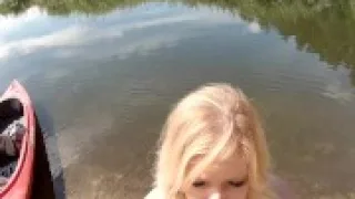 Risky Public BJ and Fuck in Kayak. Video from my Onlyfans