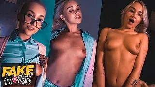 When the NERD GIRL turns into an ABSOLUTE SEX NYMPH - Fake Hostel