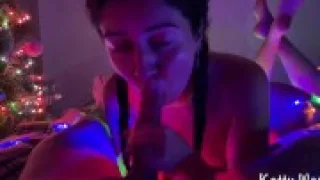 Новогодний минет от первого лица и проглатывание спермы